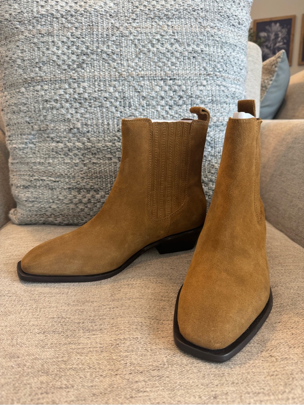 NEW Suede Ankle Boots in Camel
